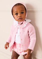 Openwork Cardigan In Pink (6mths-10yrs)