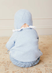 Two Button Baby Cardigan In Light Blue (1-9mths) KNITWEAR  from Pepa London