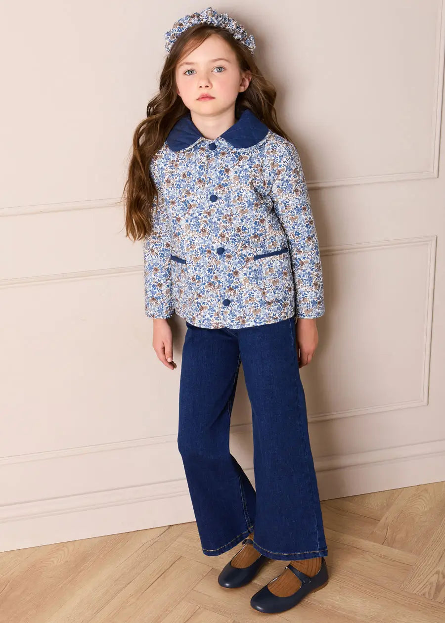 Soft Denim Wide Leg Trousers in Denim Blue (3-10yrs)