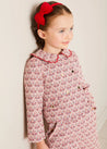 Iris Jacquard Button Detail Shorts in Red (4-12yrs) from Pepa London