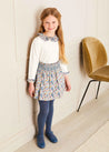 Emilia Floral Skirt in Burgundy (4-10yrs) Skirts  from Pepa London