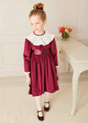 The Burgundy Velvet Dress Girl Look Look  from Pepa London