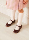 Mary Jane Baby Shoes in Burgundy (20-24EU) Shoes  from Pepa London