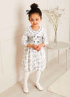 Audrey Double Breasted Long Sleeve Dress in Black (12mths-10yrs) Dresses  from Pepa London