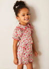 Margot Floral Short Sleeve Blouse in Red Made with Liberty Fabric (18m-12yrs) BLOUSES from Pepa London