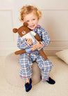 Gloucester Check Pyjamas in Blue (18mths-10yrs) Nightwear  from Pepa London