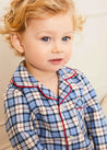 Gloucester Check Pyjamas in Blue (18mths-10yrs) Nightwear  from Pepa London