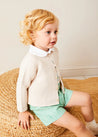 Cheyne Striped Boat Embroidery Dungarees in Green (18mths-4yrs) DUNGAREES from Pepa London