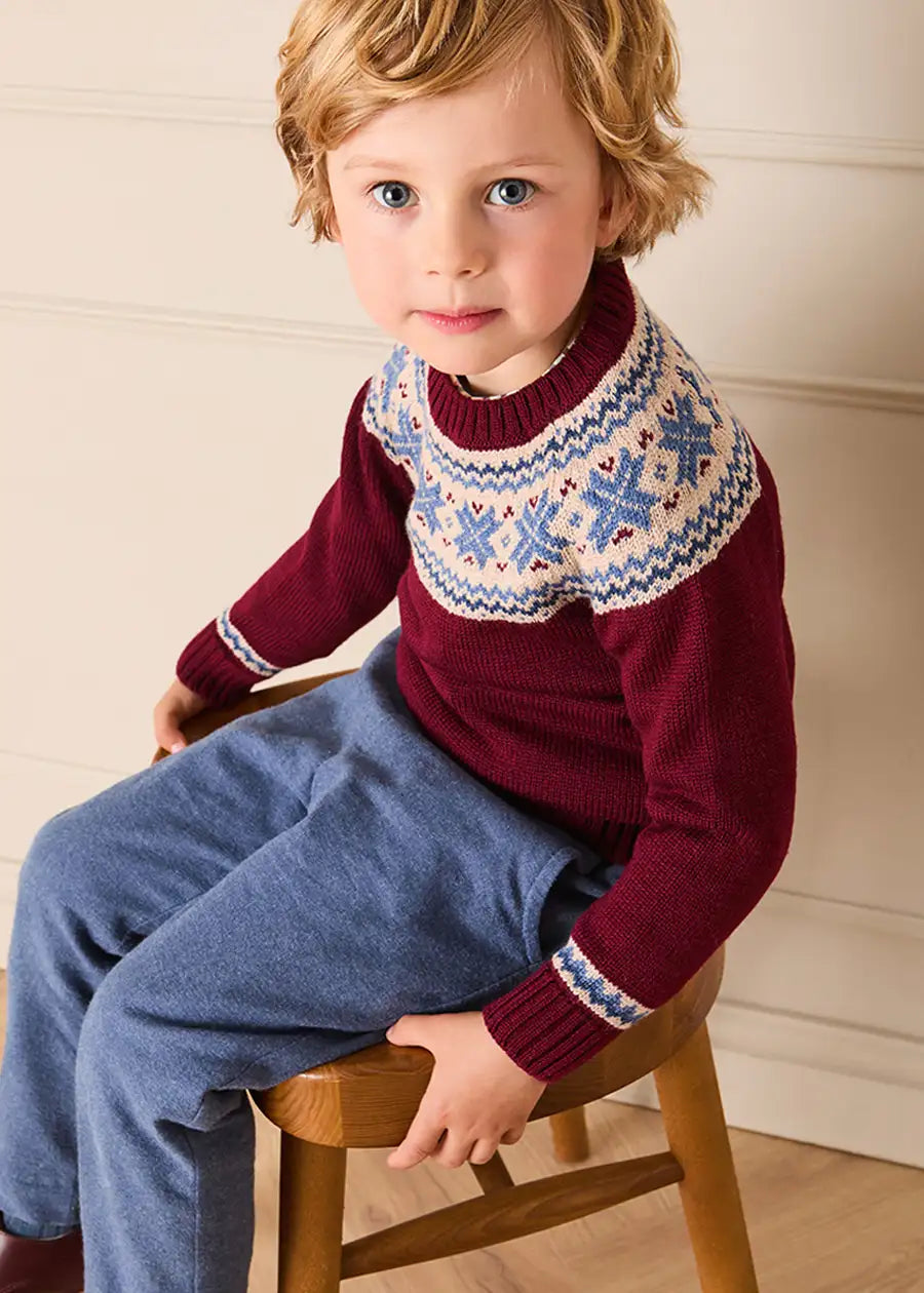 Plain Tailored Trousers in Blue (18mths-5yrs) Trousers from Pepa London