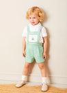 Peter Pan Collar Trim Detail Short Sleeve Shirt in White (12mths-5yrs) SHIRTS from Pepa London