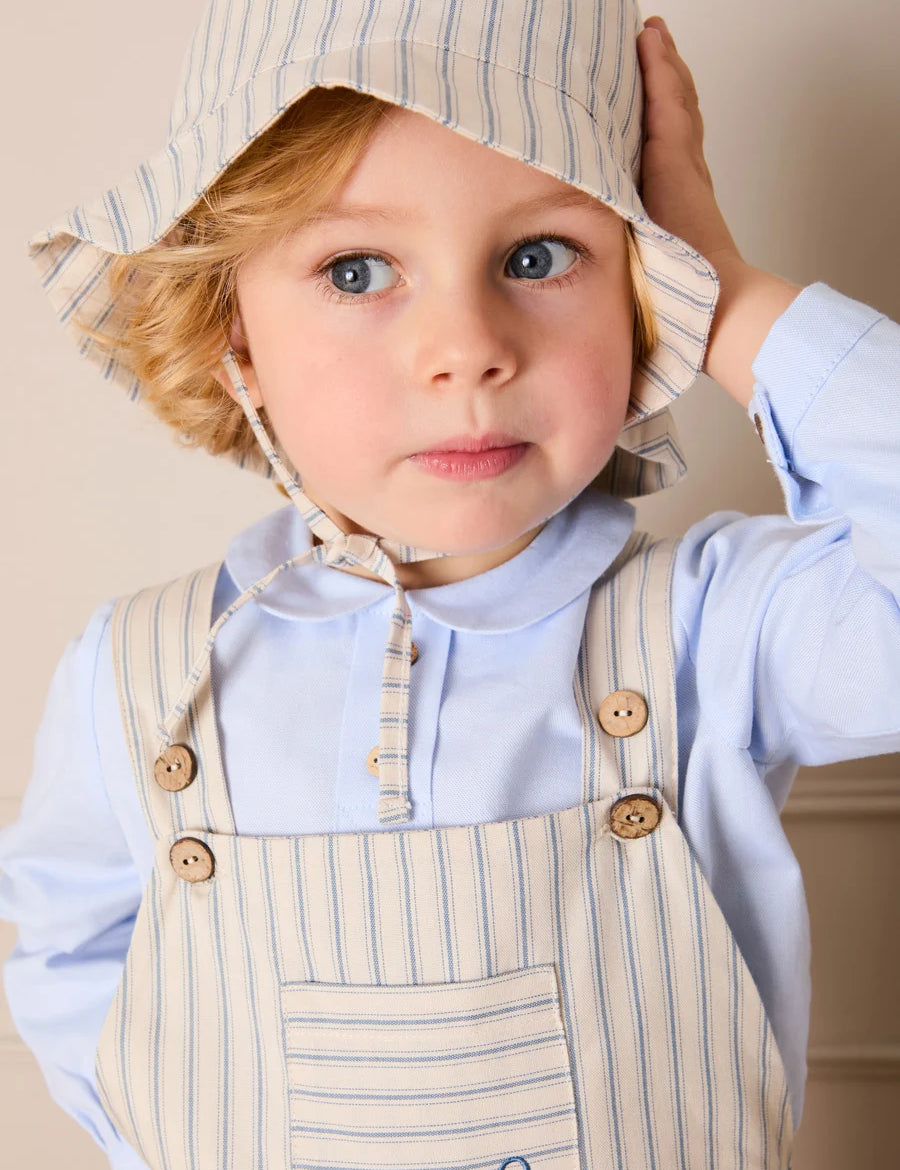 Percy Stripe Sun Hat in Blue (S-L) Accessories from Pepa London