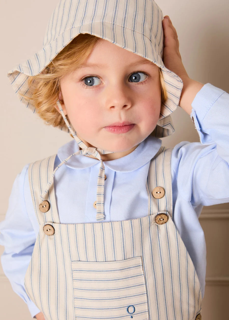 Percy Stripe Sun Hat in Blue (S-L) Accessories from Pepa London