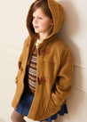 Double Faced Wool Toggle Fastening Coat In Camel (4-10yrs) COATS  from Pepa London