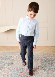 Fitzroy Check Tailored Trousers in Navy (4-10yrs) Trousers from Pepa London