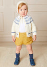 Fair Isle Cardigan in Cream (6mths-3yrs) KNITWEAR  from Pepa London