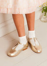 Leather Charlotte Shoes in Gold (24-35EU) SHOES from Pepa London