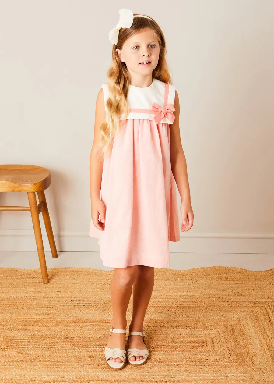 The Peach Trapeze Dress Girl Look Look from Pepa London