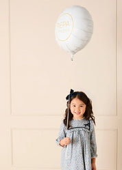 Alexandra Floral Long Sleeve Trapeze Dress in Blue (18mths-10yrs) Dresses from Pepa London