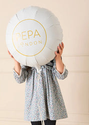 Alexandra Floral Long Sleeve Trapeze Dress in Blue (18mths-10yrs) Dresses from Pepa London