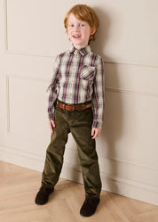 Corduroy Five Pocket Trousers in Green (4-10yrs)