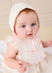 Linen Blend Hand Smocked Cap Sleeve Dress With Bloomers in White (1-6mths) Dresses from Pepa London