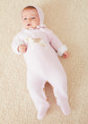 Doggy Intarsia All-In-One In Baby Pink (1-6mths) ALL-IN-ONE  from Pepa London