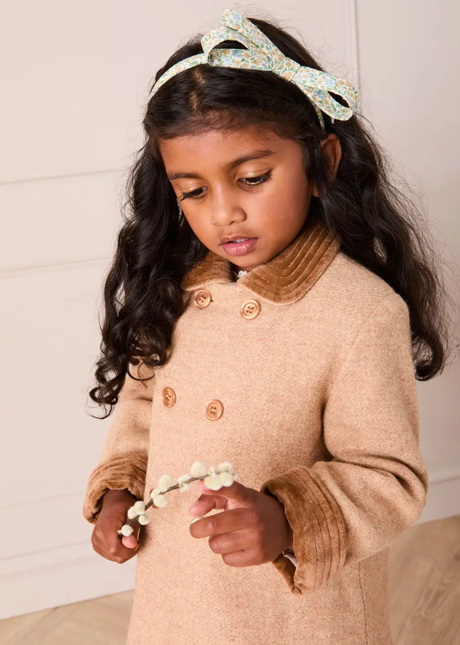 Traditional Double Breasted Coat in Camel (12mths-10yrs) Coats from Pepa London