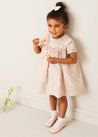 Mabel Floral Statement Collar Short Sleeve Dress in Coral (12mths-10yrs) DRESSES from Pepa London