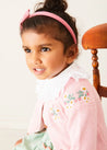 Strawberry Embroidery Cardigan in Pink (12mths-6yrs) KNITWEAR from Pepa London