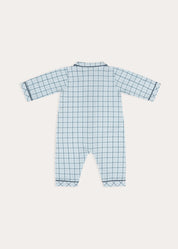 Wentworth Check All-In-One in Blue (6mths-3yrs) Nightwear from Pepa London