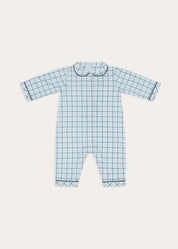 Wentworth Check All-In-One in Blue (6mths-3yrs) Nightwear from Pepa London