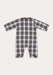 Winterberry Tartan All-In-One in Red (6mths-3yrs) Nightwear from Pepa London