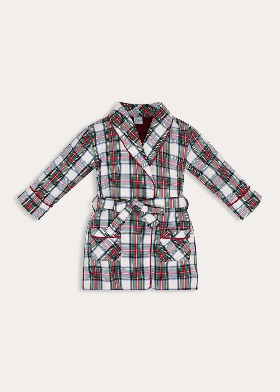 Winterberry Tartan Dressing Gown in Red (2-10yrs) Nightwear from Pepa London