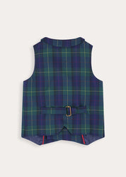 Radley Tartan Waistcoat in Green (4-10yrs) Coats from Pepa London