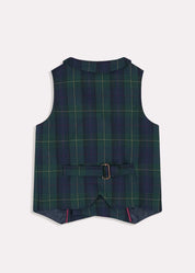 Radley Tartan Waistcoat in Green (4-10yrs)