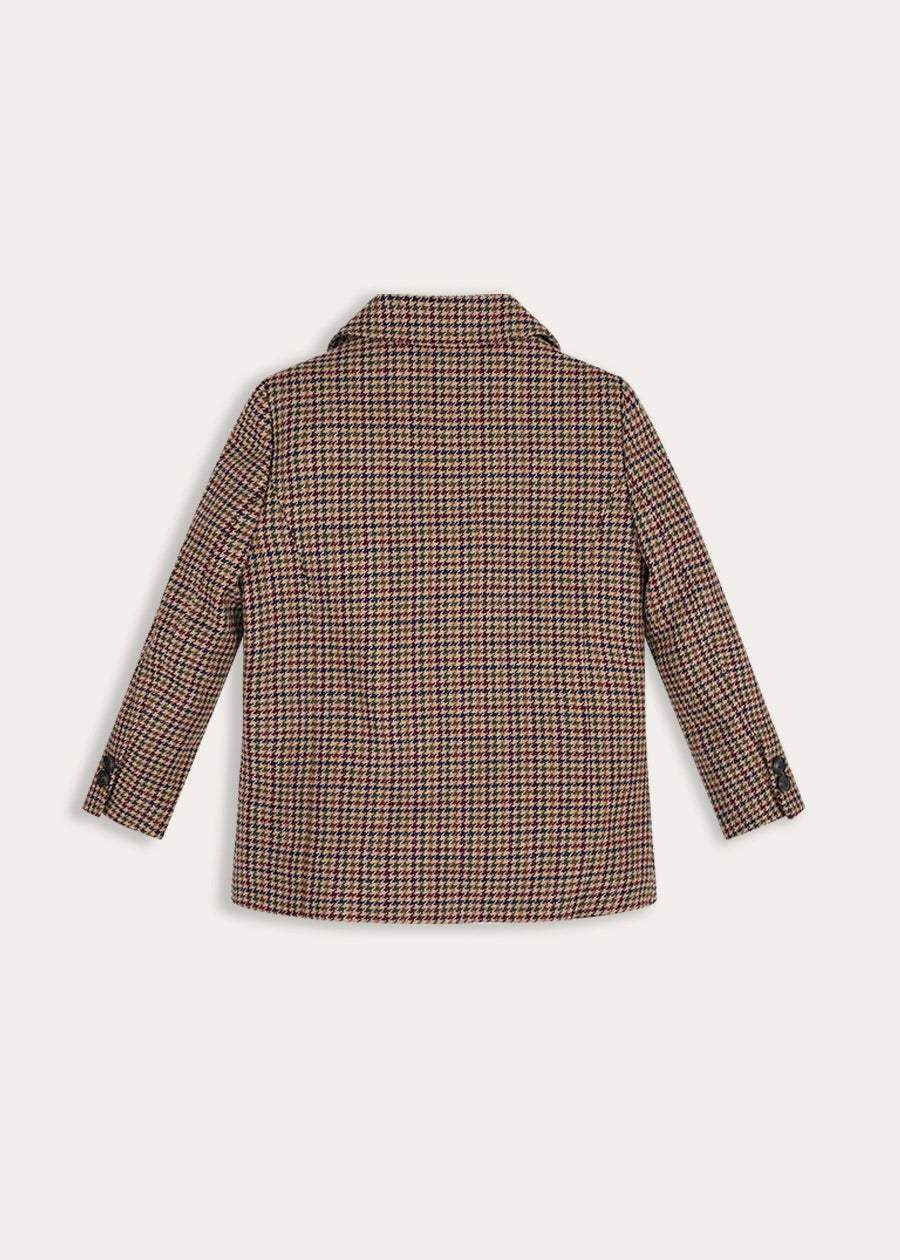Glenmore Houndstooth Tailored Blazer in Brown (4-10yrs) Coats from Pepa London