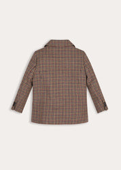Glenmore Houndstooth Tailored Blazer in Brown (4-10yrs) Coats from Pepa London