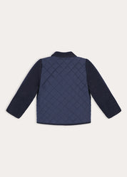 Quilted Long Sleeve Jacket in Navy (2-10yrs) Coats from Pepa London
