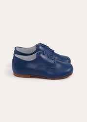 Leather Lace Up Shoes in Petrol Blue (24-36EU) Shoes from Pepa London