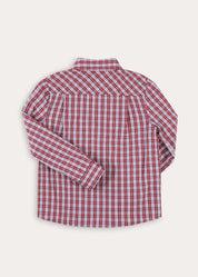 Arlington Check Oxford Collar Shirt in Burgundy (2-10yrs) SHIRTS from Pepa London