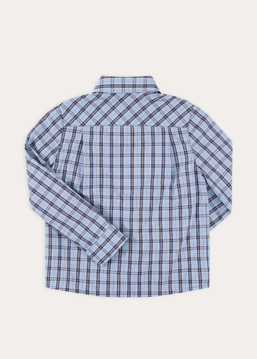Kingsley Check Oxford Collar Shirt in Blue (2-10yrs) SHIRTS from Pepa London