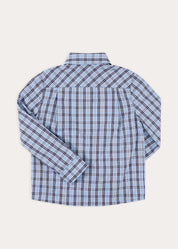 Kingsley Check Oxford Collar Shirt in Blue (2-10yrs) SHIRTS from Pepa London
