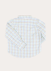 Beaumont Check Long Sleeve Shirt in Blue (18mths-10yrs) SHIRTS from Pepa London