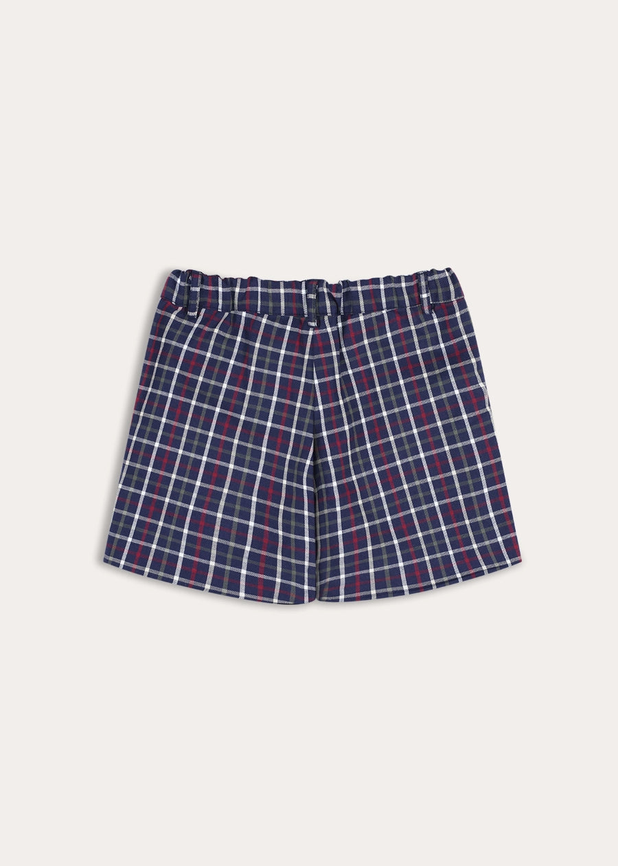 Newton Check Tailored Shorts in Navy (4-10yrs) Shorts from Pepa London