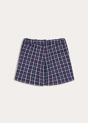 Newton Check Tailored Shorts in Navy (4-10yrs) Shorts from Pepa London