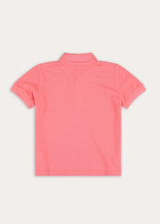 Plain Short Sleeve Polo Top in Salmon (2-10yrs) SHIRTS from Pepa London