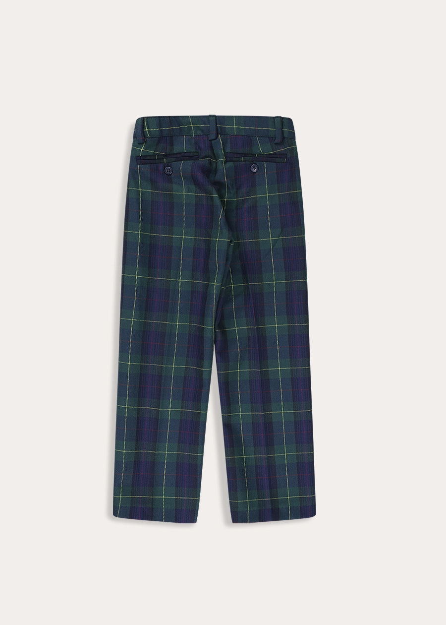 Radley Tartan Tailored Trousers in Green (4-10yrs) TROUSERS from Pepa London