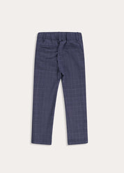 Fitzroy Check Tailored Trousers in Navy (4-10yrs) Trousers from Pepa London