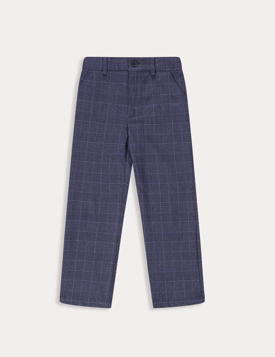 Fitzroy Check Tailored Trousers in Navy (4-10yrs) Trousers from Pepa London