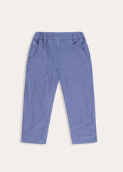 Plain Tailored Trousers in Blue (18mths-5yrs) Trousers from Pepa London